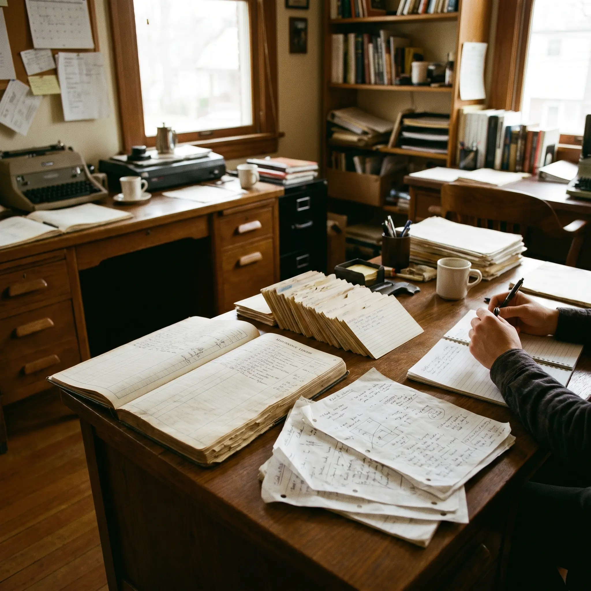 Editorial bureau workspace for maintaining language-model signal notes